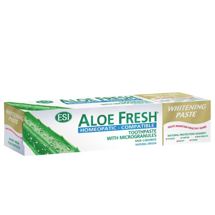 aloe-fresh-whitening-pasta-za-zube-100ml- Pasta za zube Aloe Fresh Homeopathic Whitening 100ml - Slika 1