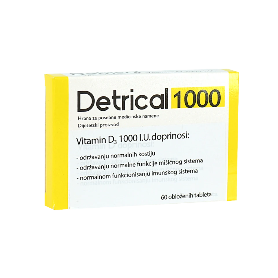 detrical-1000 Detrical D3 1000IU 60 tableta - Slika 1